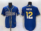 Men's Los Angeles Rams #12 Puka Nacua Royal Cool Base Stitched Baseball Jersey,baseball caps,new era cap wholesale,wholesale hats