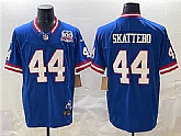 Men's New York Giants #44 Cam Skattebo Royal 2025 Draft F.U.S.E. 100th Season & State Patch Vapor Limited Football Stitched Jersey,baseball caps,new era cap wholesale,wholesale hats