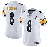 Women's Pittsburgh Steelers #8 Aaron Rodgers White 2025 Vapor Untouchable Limited Stitched Jersey Dzhi,baseball caps,new era cap wholesale,wholesale hats