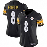 Women's Pittsburgh Steelers #8 Aaron Rodgers Black 2025 Vapor Untouchable Limited Stitched Jersey Dzhi,baseball caps,new era cap wholesale,wholesale hats