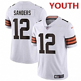Youth Cleveland Browns #12 Shedeur Sanders White 2025 Vapor Limited Stitched Jersey Dzhi,baseball caps,new era cap wholesale,wholesale hats