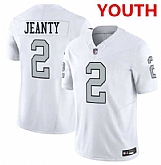 Youth Las Vegas Raiders #2 Ashton Jeanty White 2025 F.U.S.E. Vapor Stitched Jerseys Dzhi,baseball caps,new era cap wholesale,wholesale hats