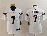 Youth Houston Texans #7 C.J. Stroud White Vapor Untouchable Limited Stitched Jersey,baseball caps,new era cap wholesale,wholesale hats