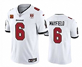 Men & Women & Youth Tampa Bay Buccaneers #6 Baker Mayfield White 2025 50th Anniversary Patch And 4-Star C Patch Vapor Untouchable Limited Stitched Jersey,baseball caps,new era cap wholesale,wholesale hats