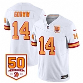 Men & Women & Youth Tampa Bay Buccaneers #14 Chris Godwin White 2025 F.U.S.E. 50th Anniversary Patch Vapor Limited Stitched Jersey,baseball caps,new era cap wholesale,wholesale hats