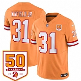 Men & Women & Youth Tampa Bay Buccaneers #31 Antoine Winfield Jr. Orange 2025 F.U.S.E. 50th Anniversary Patch Vapor Untouchable Limited Stitched Jersey,baseball caps,new era cap wholesale,wholesale hats