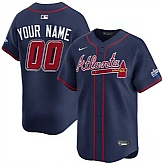 Men's Atlanta Braves Active Player Custom Navy 2025 Speedway Classic Alternate Limited Stitched Baseball Jersey,baseball caps,new era cap wholesale,wholesale hats