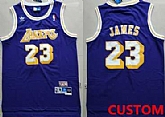Men's Los Angeles Lakers Custom Purple Hardwood Classics Jersey,baseball caps,new era cap wholesale,wholesale hats