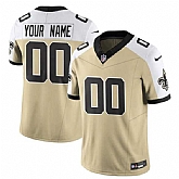 Men's New Orleans Saints Active Player Custom Gold White Alternate 2025 F.U.S.E. Vapor Limited Football Stitched Jersey,baseball caps,new era cap wholesale,wholesale hats
