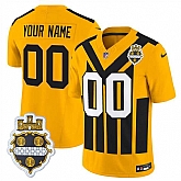 Men's Pittsburgh Steelers Active Player Custom Gold 1933 F.U.S.E. Throwback Alternate Football Stitched Football Jersey,baseball caps,new era cap wholesale,wholesale hats