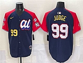Men's American League #99 Aaron Judge Navy Red Alternate 2025 All-Star With Patch Edition Limited Stitched Jersey,baseball caps,new era cap wholesale,wholesale hats