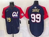 Men's American League #99 Aaron Judge Navy Red Alternate 2025 All-Star Edition Limited Stitched Jersey,baseball caps,new era cap wholesale,wholesale hats
