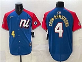 Men's National League #4 Pete Crow-Armstrong Blue Red Alternate 2025 All-Star Edition Limited Stitched Jersey,baseball caps,new era cap wholesale,wholesale hats