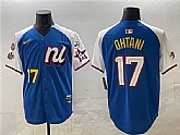 Men's National League #17 Shohei Ohtani Blue Alternate 2025 All-Star With Patch Edition Limited Stitched Jersey,baseball caps,new era cap wholesale,wholesale hats