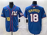 Men's National League #18 Yoshinobu Yamamoto Blue 2025 All-Star Edition Limited Stitched Jersey,baseball caps,new era cap wholesale,wholesale hats