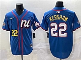 Men's National League #22 Clayton Kershaw Blue 2025 All-Star Edition Limited Stitched Jersey,baseball caps,new era cap wholesale,wholesale hats
