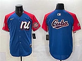 Men's National League Chicago Cubs Team Big Logo Blue Red Alternate 2025 All-Star Edition Limited Stitched Jersey,baseball caps,new era cap wholesale,wholesale hats