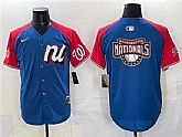 Men's National League Washington Nationals Team Big Logo Blue Red Alternate 2025 All-Star Edition Limited Stitched Jersey,baseball caps,new era cap wholesale,wholesale hats