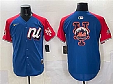 Men's National League New York Mets Team Big Logo Blue Red Alternate 2025 All-Star Edition Limited Stitched Jersey,baseball caps,new era cap wholesale,wholesale hats