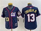 Youth American League #13 Jazz Chisholm Jr. Navy 2025 All-Star Edition Limited Stitched Jersey,baseball caps,new era cap wholesale,wholesale hats