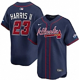 Men's Atlanta Braves #23 Michael Harris II Navy 2025 Speedway Classic Alternate Limited Stitched Jersey Dzhi,baseball caps,new era cap wholesale,wholesale hats