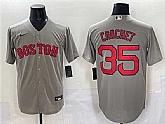 Men's Boston Red Sox #35 Garrett Crochet Gray Cool Base Stitched Jersey,baseball caps,new era cap wholesale,wholesale hats