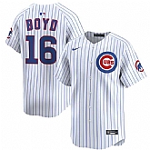 Men's Chicago Cubs #16 Matthew Boyd White Home Limited Stitched Jersey Dzhi,baseball caps,new era cap wholesale,wholesale hats