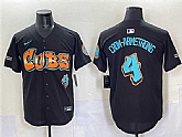 Men's Chicago Cubs #4 Pete Crow-Armstrong Black 'Graffiti North Side Edition' Vapor Premier Limited Stitched Jersey,baseball caps,new era cap wholesale,wholesale hats