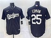 Men's Los Angeles Dodgers #25 Tommy Edman Black Stitched Jersey,baseball caps,new era cap wholesale,wholesale hats