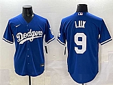 Men's Los Angeles Dodgers #9 Gavin Lux Blue Cool Base Stitched Jersey,baseball caps,new era cap wholesale,wholesale hats