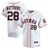 Men's Houston Astros #28 Brice Matthews White 2025 Home Limited Stitched Jersey Dzhi,baseball caps,new era cap wholesale,wholesale hats