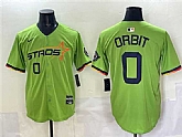 Men's Houston Astros #0 Orbit Green 2025 City Connect Limited Stitched Jersey,baseball caps,new era cap wholesale,wholesale hats