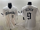 Men's Milwaukee Brewers #9 Bob Uecker White 'Gothic 414 Shadows Edition' Vapor Premier Limited Stitched Jersey,baseball caps,new era cap wholesale,wholesale hats