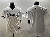 Men's Milwaukee Brewers Blank White 'Gothic 414 Shadows Edition' Vapor Premier Limited Stitched Jersey,baseball caps,new era cap wholesale,wholesale hats