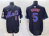 Men's New York Mets #5 David Wright Black With Patch Limited Stitched Jersey,baseball caps,new era cap wholesale,wholesale hats