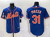 Men's New York Mets #31 Mike Piazza Blue With Patch Cool Base Stitched Jersey,baseball caps,new era cap wholesale,wholesale hats