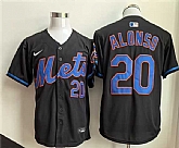 Men's New York Mets #20 Pete Alonso Black 2025 Stitched Jersey,baseball caps,new era cap wholesale,wholesale hats