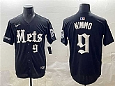 Men's New York Mets #9 Brandon Nimmo Black 'Gotham Gothic Edition' Vapor Premier Limited Stitched Jersey,baseball caps,new era cap wholesale,wholesale hats