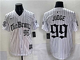 Men's New York Yankees #99 Aaron Judge White Pinstripe 'Gothic Legacy Edition' Vapor Premier Limited Stitched Jersey,baseball caps,new era cap wholesale,wholesale hats