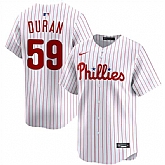 Men's Philadelphia Phillies #59 Jhoan Duran White Home Limited Stitched Jersey Dzhi,baseball caps,new era cap wholesale,wholesale hats