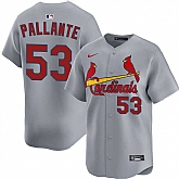 Men's St. Louis Cardinals #53 Andre Pallante Gray 2024 Away Limited Stitched Jersey Dzhi,baseball caps,new era cap wholesale,wholesale hats