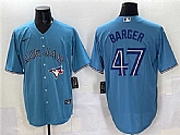 Men's Toronto Blue Jays #47 Addison Barger Blue Cool Base Stitched Jersey,baseball caps,new era cap wholesale,wholesale hats