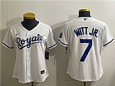 Women's Kansas City Royals #7 Bobby Witt Jr. White Cool Base Stitched Jersey,baseball caps,new era cap wholesale,wholesale hats