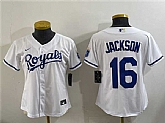 Women's Kansas City Royals #16 Bo Jackson White Cool Base Stitched Jersey,baseball caps,new era cap wholesale,wholesale hats