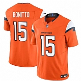 Men & Women & Youth Denver Broncos #15 Nik Bonitto Orange 2025 Draft F.U.S.E. Vapor Limited Stitched Jersey,baseball caps,new era cap wholesale,wholesale hats