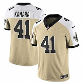 Men's New Orleans Saints #41 Alvin Kamara Gold White Alternate 2025 F.U.S.E. Vapor Limited Stitched Jersey,baseball caps,new era cap wholesale,wholesale hats