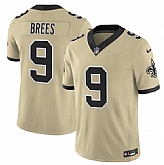 Men's New Orleans Saints #9 Drew Brees Gold 2025 F.U.S.E. Alternate Vapor Limited Stitched Jersey,baseball caps,new era cap wholesale,wholesale hats