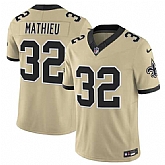 Men's New Orleans Saints #32 Tyrann Mathieu Gold 2025 F.U.S.E. Alternate Vapor Limited Stitched Jersey,baseball caps,new era cap wholesale,wholesale hats