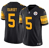 Men & Women & Youth Pittsburgh Steelers #5 Jalen Ramsey Black 2025 F.U.S.E. Color Rush Vapor Limited Stitched Jersey,baseball caps,new era cap wholesale,wholesale hats