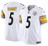 Men & Women & Youth Pittsburgh Steelers #5 Jalen Ramsey White 2025 F.U.S.E. Vapor Limited Stitched Jersey,baseball caps,new era cap wholesale,wholesale hats